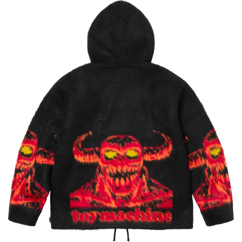 Swetry Supreme Toy Machine Zip Up Hooded Czarne | Polska-092435