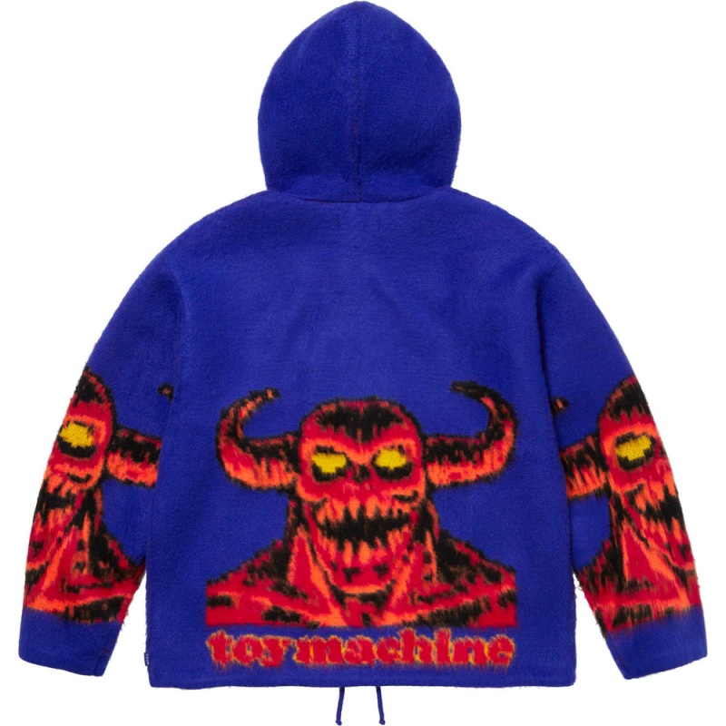 Swetry Supreme Toy Machine Zip Up Hooded Niebieskie | Polska-703961